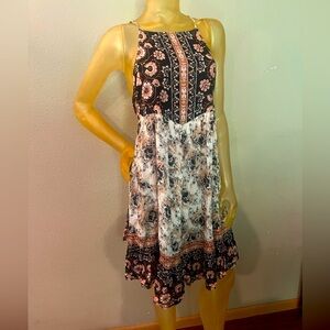 Free People Floral Open Back Sundress Mini
